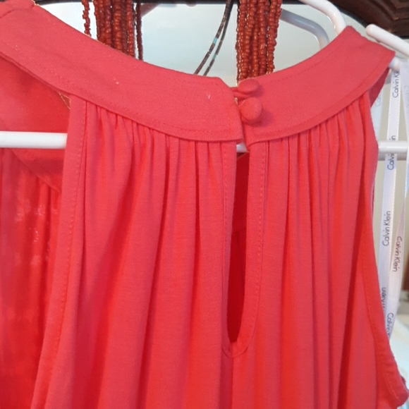 Calvin Klein dress size 2 coral color - Picture 3 of 4